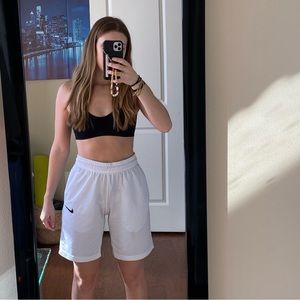 White Nike Basketball Shorts